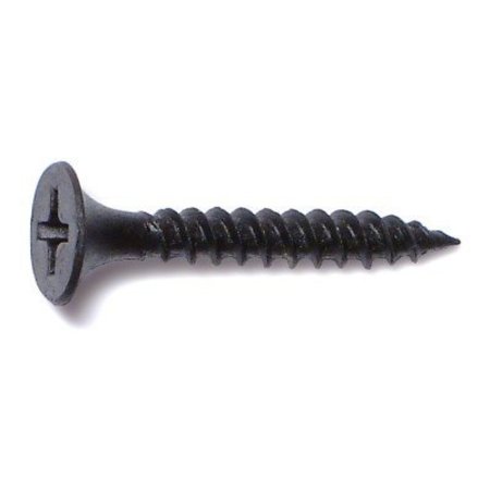 Buildright Drywall Screw, #6 x 1 in, Steel, Flat Head Phillips Drive, 10000 PK 03575